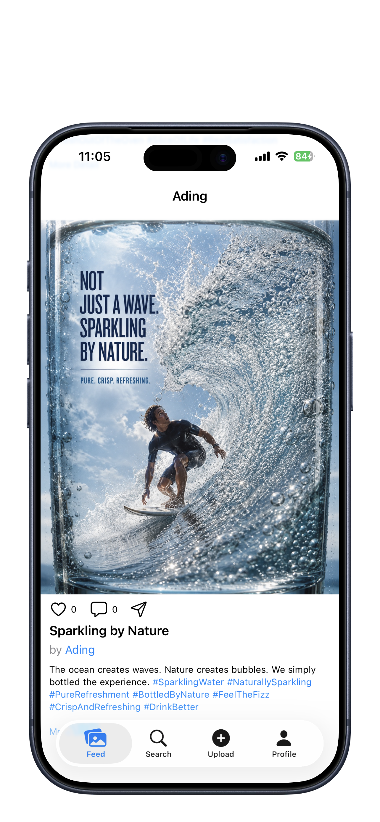 Soda product poster on Ading